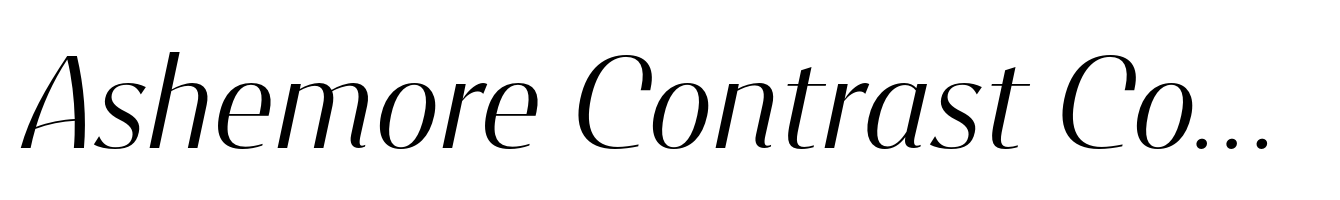 Ashemore Contrast Condensed Light Italic